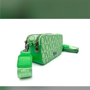 Valentino Orlandi Green Designer Crossbody Camera Bag *NWT*